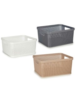 Cestino Multiuso Kipit 4710 Plastica 2,5 L 24,5 x 10,4 x 18,5 cm (18 Unità)