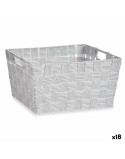 Cestino Multiuso Kipit A3-6883 Bianco Stoffa 30,4 x 14 x 20 cm (18 Unità)