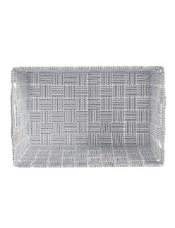 Cestino Multiuso Kipit A3-6883 Bianco Stoffa 30,4 x 14 x 20 cm (18 Unità)