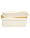 Scatola portaoggetti con coperchio Kipit TP593-4 Crema Plastica 6 L 21,5 x 11 x 31,5 cm (12 Unità)