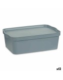 Scatola portaoggetti con coperchio Kipit TP595-2 Grigio Plastica 14 L 29,5 x 14,3 x 45 cm (12 Unità)
