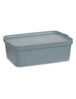 Scatola portaoggetti con coperchio Kipit TP595-2 Grigio Plastica 14 L 29,5 x 14,3 x 45 cm (12 Unità)