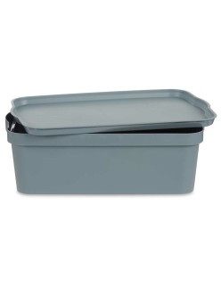 Scatola portaoggetti con coperchio Kipit TP595-2 Grigio Plastica 14 L 29,5 x 14,3 x 45 cm (12 Unità)