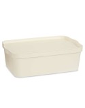 Scatola portaoggetti con coperchio Kipit TP595-4 Crema Plastica 14 L 29,5 x 14,3 x 45 cm (12 Unità)