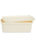 Scatola portaoggetti con coperchio Kipit TP595-4 Crema Plastica 14 L 29,5 x 14,3 x 45 cm (12 Unità)