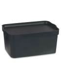 Scatola portaoggetti con coperchio Kipit TP594-1 Antracite Plastica 7,5 L 21 x 14,2 x 32 cm (12 Unità)