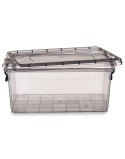 Boîte de rangement avec couvercle Kipit TP546-2 Anthracite Plastique (12 Unités)