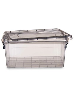 Boîte de rangement avec couvercle Kipit TP546-2 Anthracite Plastique (12 Unités)