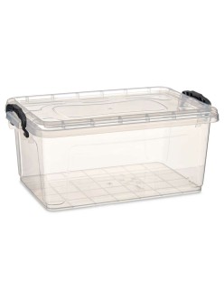 Scatola portaoggetti con coperchio Kipit TP545-1 Trasparente Plastica (12 Unità)