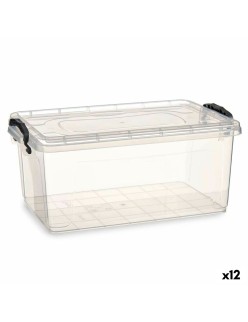 Aufbewahrungsbox mit Deckel Kipit TP546-1 Durchsichtig Kunststoff (12 Stück)