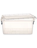 Boîte de rangement avec couvercle Kipit TP546-1 Transparent Plastique (12 Unités)