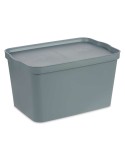 Scatola portaoggetti con coperchio Kipit TP596-2 Grigio Plastica 24 L 29,3 x 24,5 x 45 cm (6 Unità)