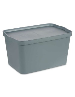Scatola portaoggetti con coperchio Kipit TP596-2 Grigio Plastica 24 L 29,3 x 24,5 x 45 cm (6 Unità)