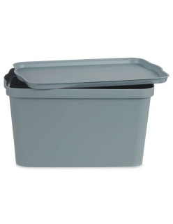 Scatola portaoggetti con coperchio Kipit TP596-2 Grigio Plastica 24 L 29,3 x 24,5 x 45 cm (6 Unità)