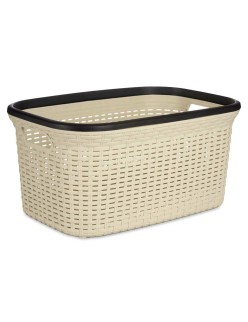 Cesto per i Panni Kipit TP7001-1 Crema Plastica 36 L 36 x 25,5 x 52,5 cm (12 Unità)