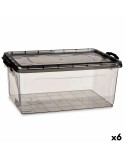 Scatola portaoggetti con coperchio Kipit TP547-2 Antracite Plastica 22 L (6 Unità)