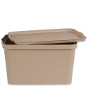 Scatola portaoggetti con coperchio Kipit TP596-3 Beige Plastica 24 L 29,3 x 24,5 x 45 cm (6 Unità)