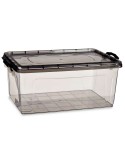 Scatola portaoggetti con coperchio Kipit TP547-2 Antracite Plastica 22 L (6 Unità)