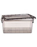 Scatola portaoggetti con coperchio Kipit TP547-2 Antracite Plastica 22 L (6 Unità)