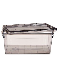 Scatola portaoggetti con coperchio Kipit TP547-2 Antracite Plastica 22 L (6 Unità)