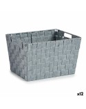 Cesto per i Panni Kipit A3-6875 Grigio Stoffa 10 L 25 x 20,5 x 35 cm (12 Unità)