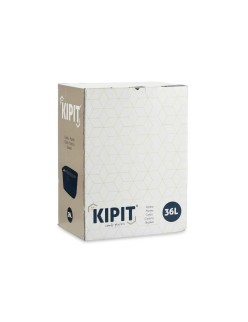 Cesto per i Panni Kipit TP7001-2 Grigio Plastica 36 L 36 x 25,5 x 53 cm (12 Unità)