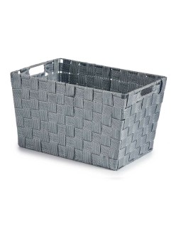 Cesto per i Panni Kipit A3-6875 Grigio Stoffa 10 L 25 x 20,5 x 35 cm (12 Unità)