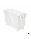 Panier Multi-usages Kipit G-327 Blanc Plastique 17,5 x 26 x 46 cm Avec des roues (12 Unités)