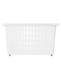 Panier Multi-usages Kipit G-327 Blanc Plastique 17,5 x 26 x 46 cm Avec des roues (12 Unités)