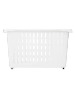 Panier Multi-usages Kipit G-327 Blanc Plastique 17,5 x 26 x 46 cm Avec des roues (12 Unités)