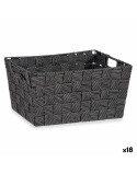 Cestino Multiuso Kipit A3-6883 Nero Stoffa 20 x 14 x 30 cm (18 Unità)