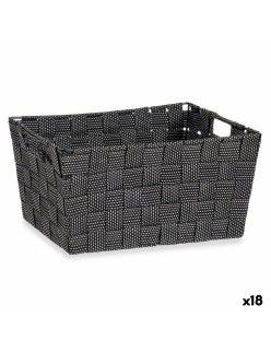 Cestino Multiuso Kipit A3-6883 Nero Stoffa 20 x 14 x 30 cm (18 Unità)