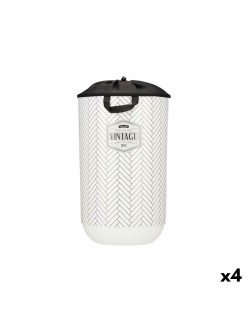 Cesto per i Panni Kipit Vintage Bianco Plastica 40 L 34 x 52,5 x 34 cm (4 Unità)