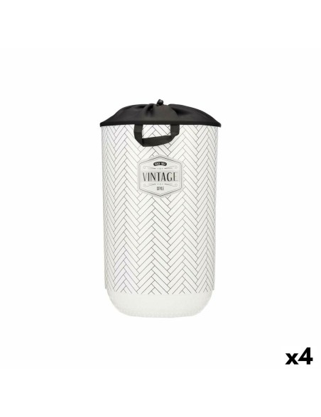 Cesto per i Panni Kipit Vintage Bianco Plastica 40 L 34 x 52,5 x 34 cm (4 Unità)