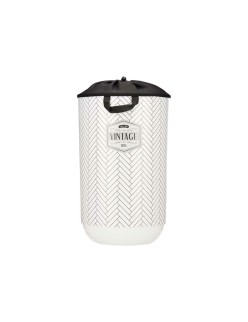 Cesto per i Panni Kipit Vintage Bianco Plastica 40 L 34 x 52,5 x 34 cm (4 Unità)