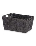 Cestino Multiuso Kipit A3-6883 Nero Stoffa 20 x 14 x 30 cm (18 Unità)