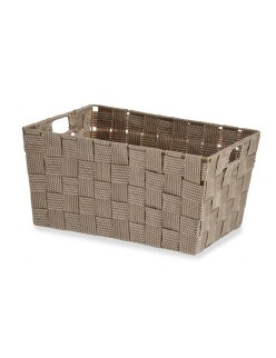 Cestino Multiuso Kipit A3-6883 Marrone Stoffa 5 L 30,4 x 14 x 20 cm (18 Unità)