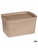 Scatola portaoggetti con coperchio Kipit TP592-3 Beige Plastica 2,3 L 13,5 x 11 x 20 cm (24 Unità)
