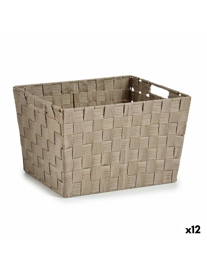 Cesto per i Panni Kipit A3-6875 Beige Stoffa 10 L 25 x 20 x 35,5 cm (12 Unità)