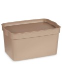Scatola portaoggetti con coperchio Kipit TP592-3 Beige Plastica 2,3 L 13,5 x 11 x 20 cm (24 Unità)
