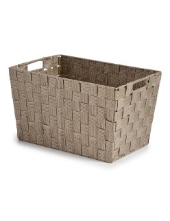Cesto per i Panni Kipit A3-6875 Beige Stoffa 10 L 25 x 20 x 35,5 cm (12 Unità)