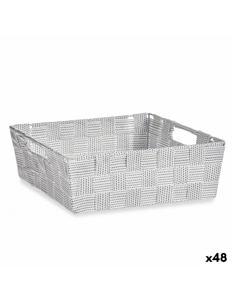 Cestino Multiuso Kipit A3-693109 Bianco Stoffa 3 L 23 x 8 x 27 cm (48 Unità)