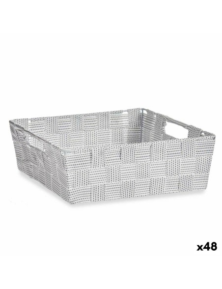 Cestino Multiuso Kipit A3-693109 Bianco Stoffa 3 L 23 x 8 x 27 cm (48 Unità)
