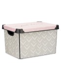 Scatola portaoggetti con coperchio Kipit Vibes Rosa Plastica Frecce 22 L 30 x 23,5 x 40 cm (12 Unità)