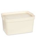 Scatola portaoggetti con coperchio Kipit TP592-4 Crema Plastica 2,3 L 13,5 x 11 x 20 cm (24 Unità)