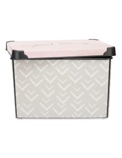 Scatola portaoggetti con coperchio Kipit Vibes Rosa Plastica Frecce 22 L 30 x 23,5 x 40 cm (12 Unità)