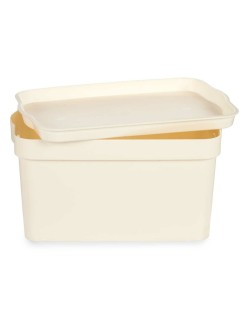 Scatola portaoggetti con coperchio Kipit TP592-4 Crema Plastica 2,3 L 13,5 x 11 x 20 cm (24 Unità)