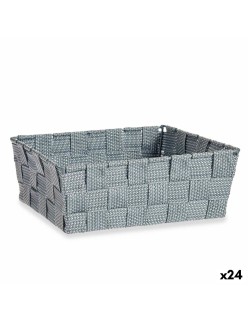 Cesta Multiusos Kipit A3-6930A9 Cinzento Tecido 2,4 L 20 x 8 x 24 cm (24 Unidades)