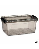 Scatola portaoggetti con coperchio Kipit TP545-2 Antracite Plastica (12 Unità)