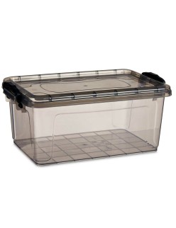 Scatola portaoggetti con coperchio Kipit TP545-2 Antracite Plastica (12 Unità)
